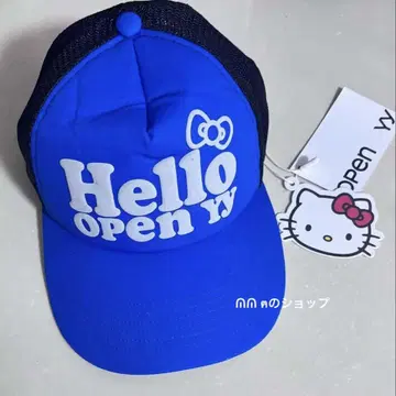 open yy hello kitty 콜라보 TRUCKER 캡 블루