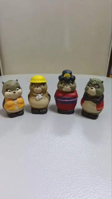 지브리 손가락 인형 헤이세이 다람쥐 전쟁 퐁코 4종 세트