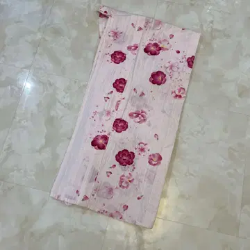 유카타 핑크 꽃무늬