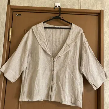 bul bul 바르바 린넨 세일러 카라 블라우스 아이보리 컨디션 최상