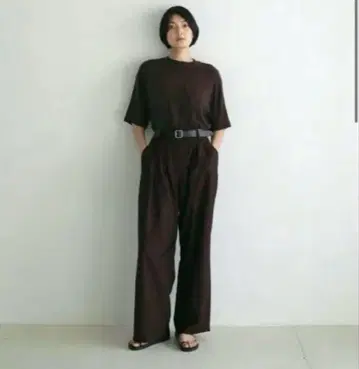아누케 트윌 와이드 팬츠