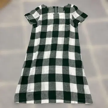 Mademoiselle Non Non 린넨 100% 반팔 원피스