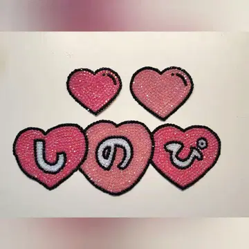 부채 데코 부품 [시노피] & 하트 2개