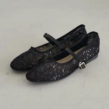 FREAK'S STORE 시어 레이스 멜리 제인 플랫 슈즈