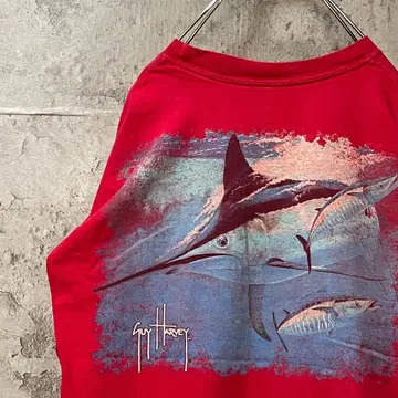Guy Harvey 마린 디자인 낚시 아트 롱 T