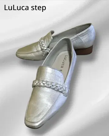 LuLuca step 실버 로퍼 MADE IN JAPN 천연 가죽