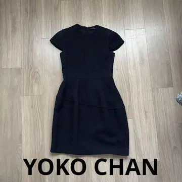 YOKO CHAN 네이비 반팔 미니 원피스