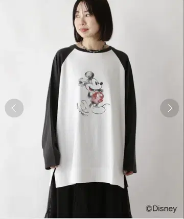 LEPSIM MICKEY/래글런 롱 T