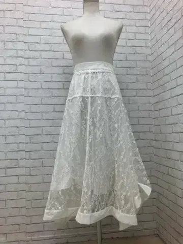 (K07183) 퍼 퍼 furfur 라인 레이스 스커트