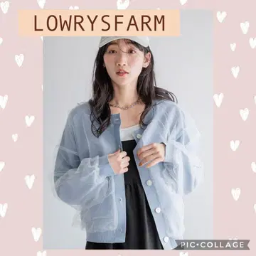 LOWRYSFARM 얇은 명주 튤 레이어드 가디건 로리즈팜