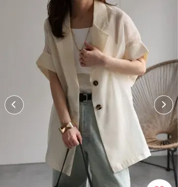 [7월 10일까지 판매] 아이보리 테일러드 자켓 시어