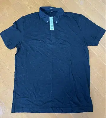 띠어리 블랙 피케 셔츠 L