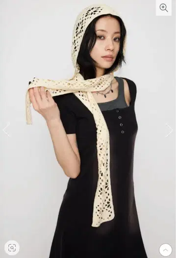 CROCHET HOODIE 스톨 IVOY