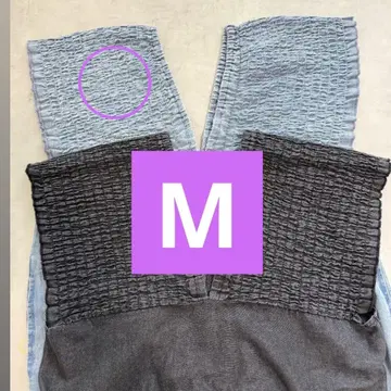 시마무라 데님 셔링 원피스 색스 M 사이즈