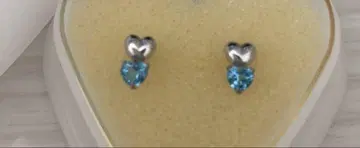 JEWELRY TSUTSUMI k14WG 블루 토파즈 귀걸이