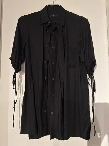 Y's 턱 레이어드 숏 슬리브 셔츠