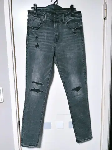 American Eagle 데님 블랙 데미지 가공 아메리칸 이글