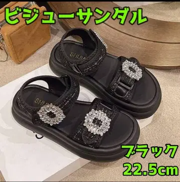 비쥬 트위드 스포츠 샌들 블랙 22.5cm 여성용 귀여운