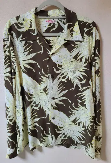 SUN SURF 긴팔 알로하 셔츠 ISLAND PINEAPPLE