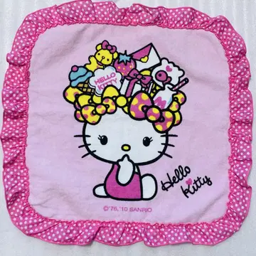 헬로키티 프릴 핸드 타월 모리 걸 핑크 Sanrio