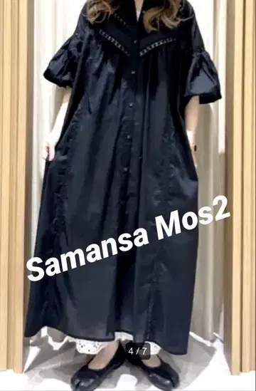Samansa Mos2 사만사 모스모스 벌룬 슬리브 레이스 원피스