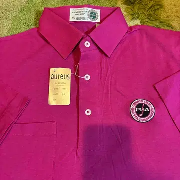 PGA 미사용 새상품 aureus 핑크 폴로 셔츠 M 빅 사이즈