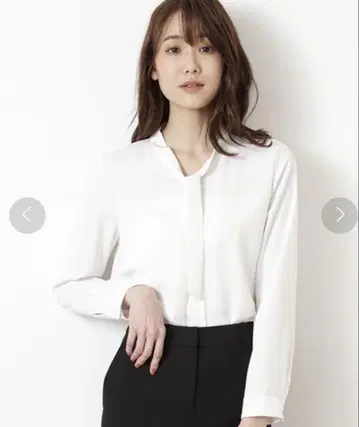 내추럴 뷰티 베이직 셔츠 블라우스 화이트