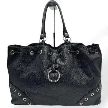 컨디션 최상 FURLA 훌라 토트백 핸드백 가죽 블랙 천연 가죽