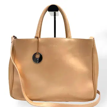 고품질 FURLA 훌라 2way 핸드백 숄더백 핑크 베이지