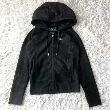 레이디 후드티 레이스 블랙 M 여성용 로고 자수 94