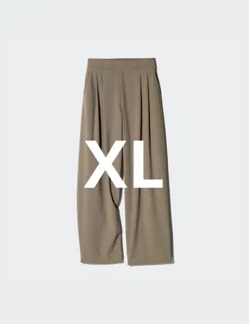 유니클로 울트라 스트레치 액티브 와이드 팬츠 XL 길이 표시 사이즈 카키