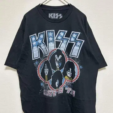 KISS ALIVE IN 77 밴드 T 밴 T M 블랙 키스
