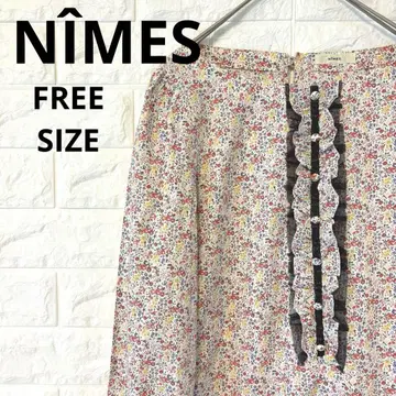 NIMES 님 리버티 원피스 튜닉 꽃무늬 레이스 긴팔