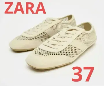 새상품 2025년 자라 ZARA 메쉬 블루 차 베이지 37 완판템
