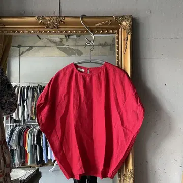 @ 포그린워크 fog linen work 빨간색 린넨 블라우스 셔츠