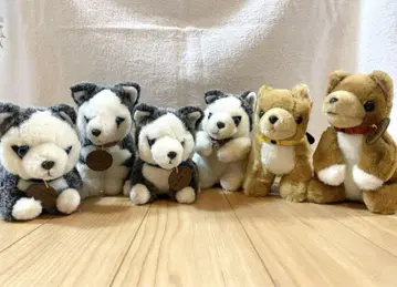 레트로 시베리안 허스키 시바견 봉제 인형