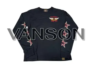 새상품급! VANSON 긴팔 티셔츠 블랙