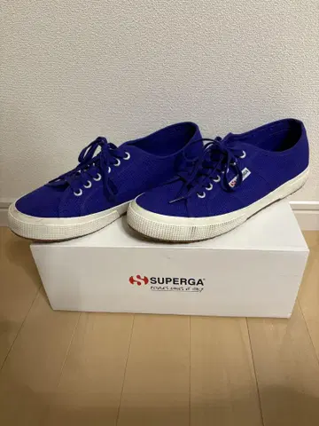 SUPERGA 캔버스 로우 컷 스니커즈 파랑
