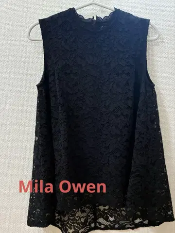 Mila Owen 슬리브리스 레이스 탑