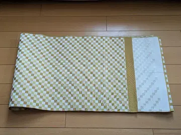 체크 무늬 기모노 오비