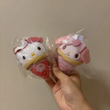 헬로키티 마이멜로디 크레이프 봉제 인형