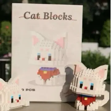 블록 미니 3D 마이크로 블록 동물 시리즈 고양이 완구 고양이
