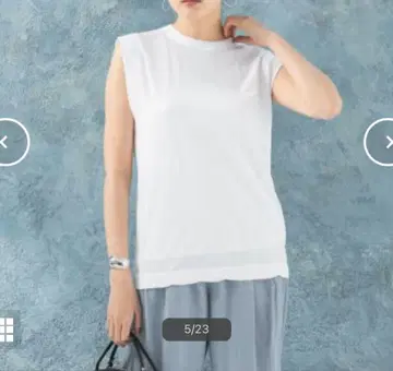 ATON FRESCA SINGLE JERSEY TANK-TOP 화이트