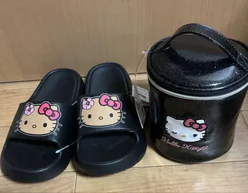 헬로키티 윙크 키티 메이크업 가방 블랙 & 일광화상 키티 샌들