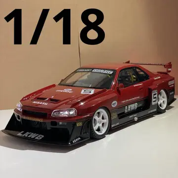 닛산 스카이라인 GT-R BNR34 리버티 워크 1/18 레드