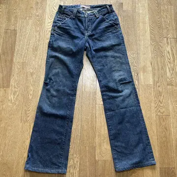 YANUK 부츠 컷 데님 29 USA제 와이드 인디고 셀비지