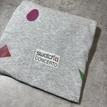 초레어! 80년대 SWATCH 아트 티셔츠 그레이 USA제 싱글 스티치