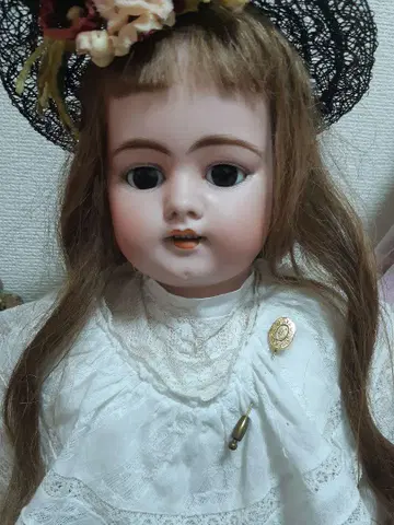 엘레강트 앤티크 햇 핀 브로치 / 타원형 모노그램