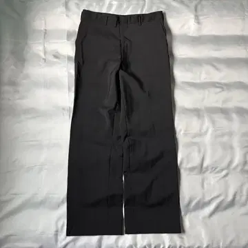 90s 빈티지 썸머 울 모헤어 혼방 블랙 와이드 슬랙스