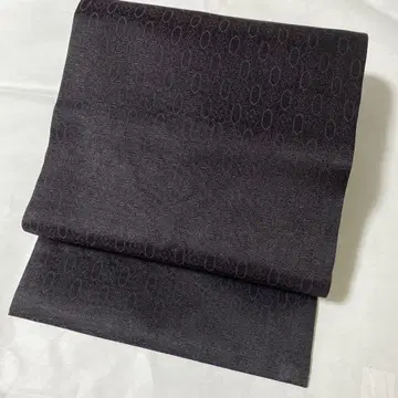 나고야 오비 블랙 와인 레드 타원형 무늬